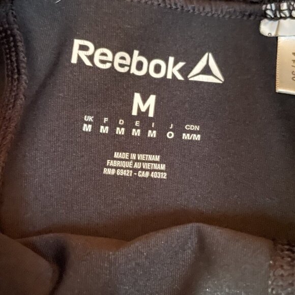 Reebok PlayIce Womens Leggings Sz Medium Black Compression Mesh Panel Athletic - Picture 8 of 8